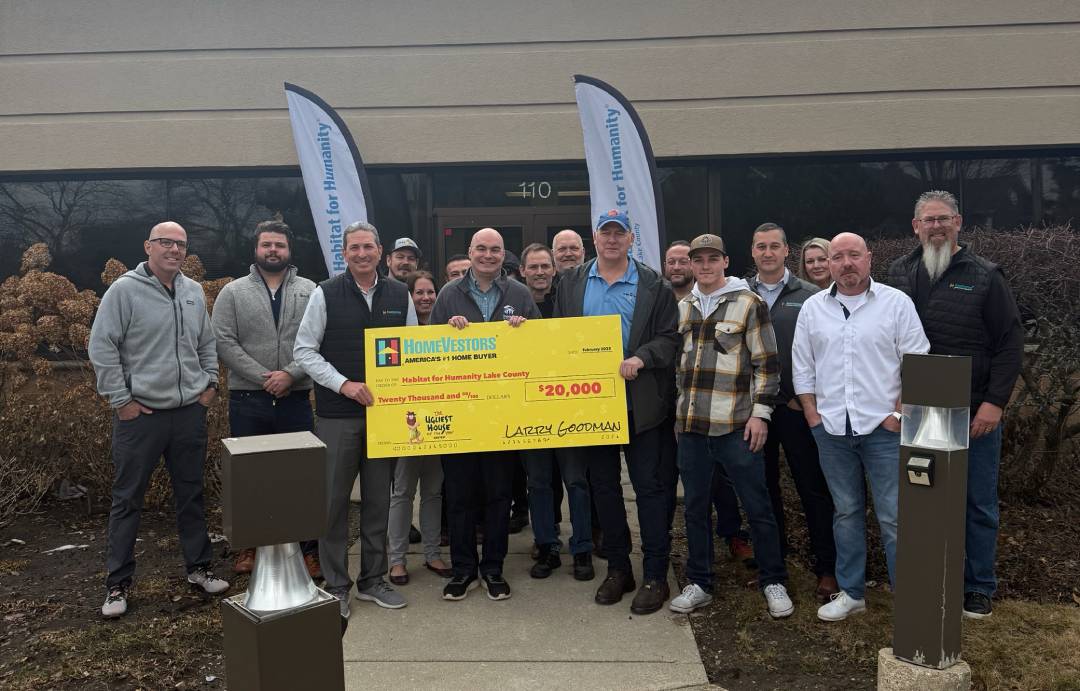 we buy ugly houses donates to the Lake-McHenry Habitat for Humanity